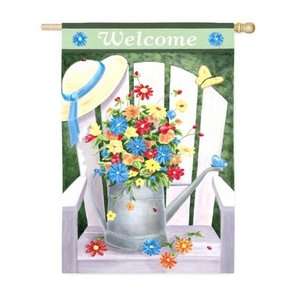 Watering Can Welcome Spring Decorative Large House Flag 746851001994 