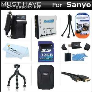  32GB Accessory Kit For Sanyo VPC PD2BK High Definition 