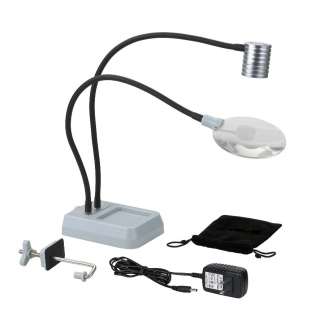 PRO LITE LED 18 Light Lamp Magnifier Fly Tying Hobby Pedistal & C 
