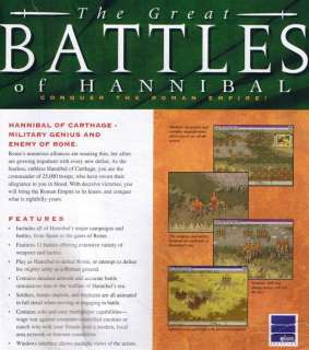 The Great Battles of Hannibal PC CD conquer Roman empire military 