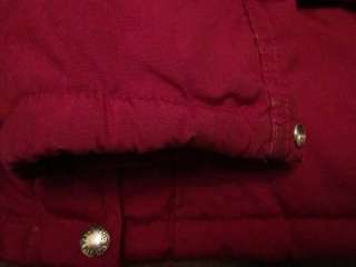   Northface Brown Label Womens Maroon Warm Down Puffer Jacket Coat Sz M