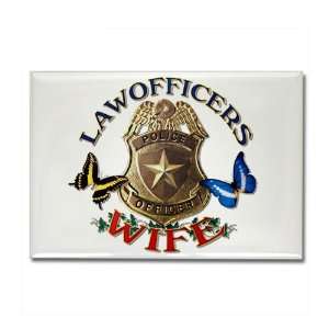  Rectangle Magnet Law Officers Police Officers Wife with 