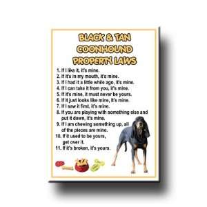  : Black & Tan Coonhound Property Laws Fridge Magnet: Everything Else
