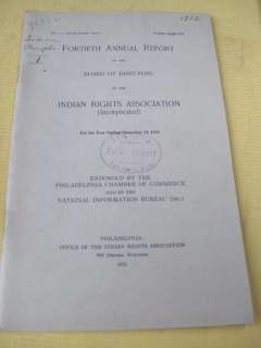 40th Annual Report,INDIAN AFFAIRS Assoc.,Phila.,1922  