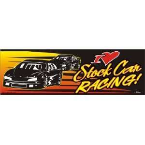  I Love Stock Car Racing Bumper Sticker 
