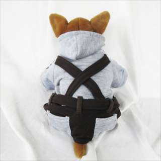 Gray Overall pet Jumpsuit dog clothes Chihuahua  