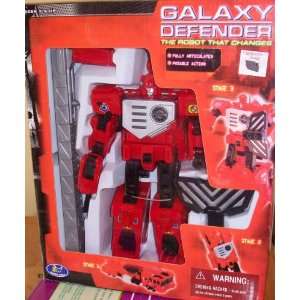  GALAXY DEFENDER THE ROBOT THAT CHANGES RED Toys & Games