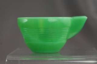 Vintage AKRO AGATE Green Concentric Ring Cup Saucer Set Lot 4  