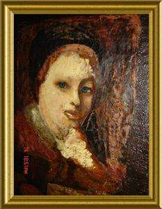 ANTIQUE DUTCH,HOLAND C.1600S PORTRAIT OF A GIRL OIL ON BOARD PAINTING 