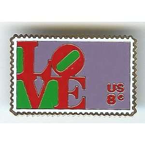  Vintage Love Postal Pin 1980 