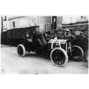  Targa Florio race in Italy,May 18,1908   Lancia in Fiat 