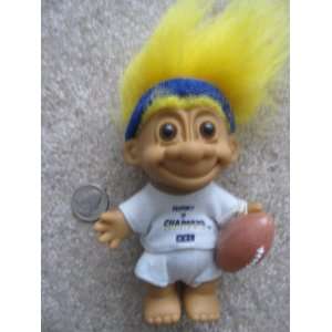   Berrie San Diego Chargers Troll, with Yellow Hair 