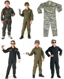 Kids USAF Military Air Force Top Gun Style Flight Suit  