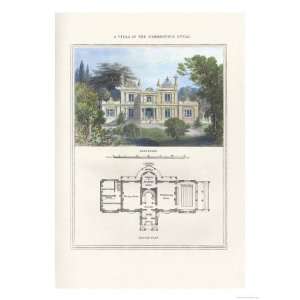 Villa in the Florentine Style Premium Poster Print by Richard Brown 