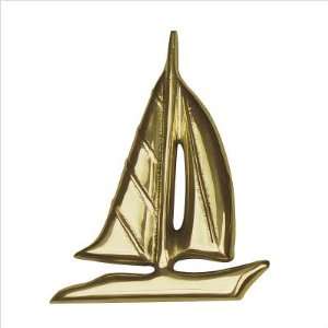   GDM Mailbox Company Boat BR Brass Sailboat Medallion