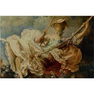  The Swing (detail) by Jean Honore Fragonard, 17 x 20 