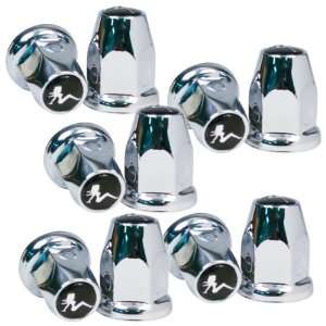   Chrome Plated ABS Plastic Sitting Lady Lug Nut Cover, (Pack of 10