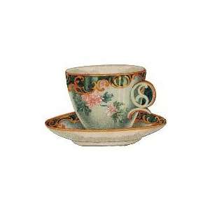  6 Victorian China Tea Cup Note Cards Reproduction Print 