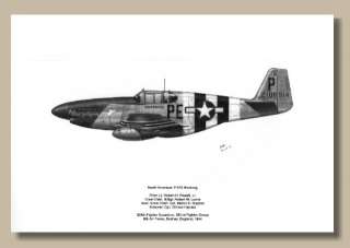WWII Aviation Art: P 51 Mustang, WEST BY GAWD VIRGINIA  