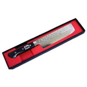  Tsubaya VG10 35 layered Vegetable Knife   Nakiri (Black 