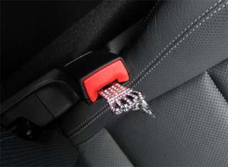 Twin Set (2) Car Crown VIP Style Seat Belt Buckle Clip Key Chains 