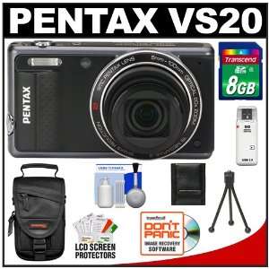 Pentax Optio VS20 20X Optical Zoom Digital Camera (Noble Black) with 