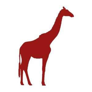  Giraffe BURGANDY Vinyl window decal sticker: Office 