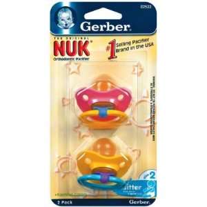  Gerber NUK Fashion Latex Pacifier BPA Free , Size 2, 2 