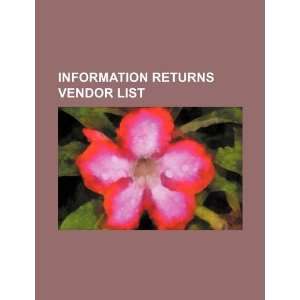  Information returns vendor list (9781234215217) U.S 