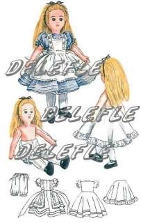 Vintage Soft Doll Pattern Alice in Wonderland  