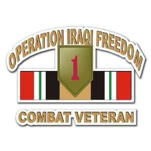 1st Infantry Division Operation Iraqi Freedom Combat Veteran Decal 