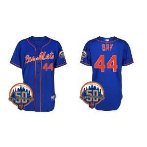  New York Mets Authentic MLB Jerseys #44 BAY BLUE Cool Base 
