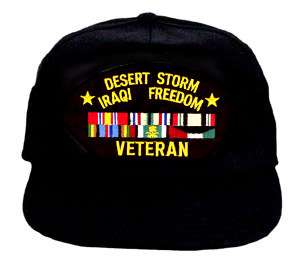 US Army Desert Storm Iraqi Freedom Veteran Ball Cap Ballcap Hat  