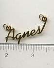 14KT GOLD EP AGNES PERSONALIZED NAMEPLATE WORD CHARM