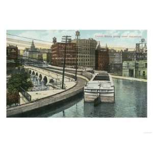  Rochester, New York   View of Canal Boats going over the 