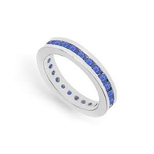  Sapphire Eternity Band  Sterling Silver   1.00 CT TGW 