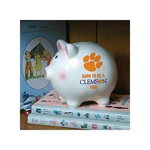   Clemson University Tigers Born To Be Ceramic Piggy Bank Toys & Games