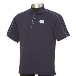   Tar Heels PGA Tour Piped Navy Golf Polo Shirt: Sports & Outdoors