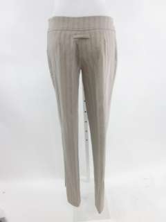 NEW LOUIS VERDAD Beige Wool Pinstripe Trousers Pants 0  