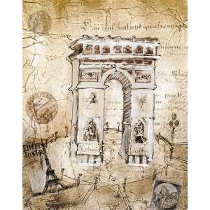  Arc De Triomphe Finest LAMINATED Print Liz Jardine 12x16 