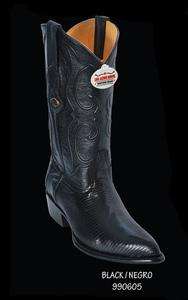 Los Altos Mens Genuine Ring Lizard Leather Western Cowboy Boots J Toe 