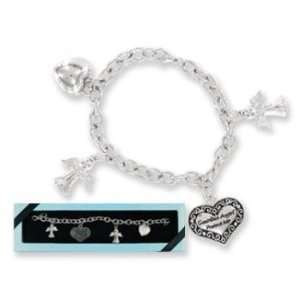  My Guardian Angel Heart Charm Bracelet Case Pack 24 