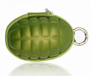 Cool Grenade Shape Key Coin Case Bag Purse   7 colors  