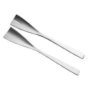 Stainless Steel 2 Piece Salad Servers 13 Inch   Brushed Satin Finish 