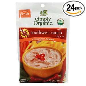 Simply Organic Certified Organic Spicy Southwest Ranch Dip Certified 