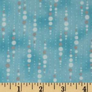   Icicle Stripe Sky Blue/Silver Fabric By The Yard: Arts, Crafts
