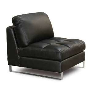 Diamond Sofa VALENTINOCHAIRB Valentino Armless Leather Pillowtop Chair 