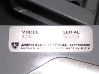 American Optical Corp. 820 Microtome  