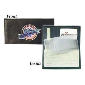  Utah Jazz Embroidered Leather Checkbook Cover