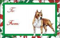 12 American Staffordshire Terrier Christmas Gift Tags  